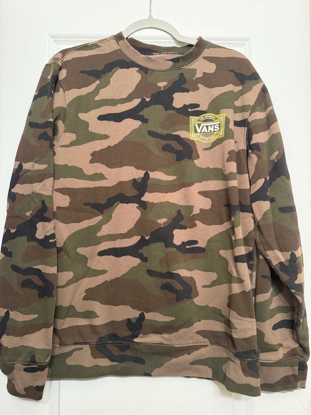 Vans Camouflage Crewneck Sweatshirt - Green Brown Tan